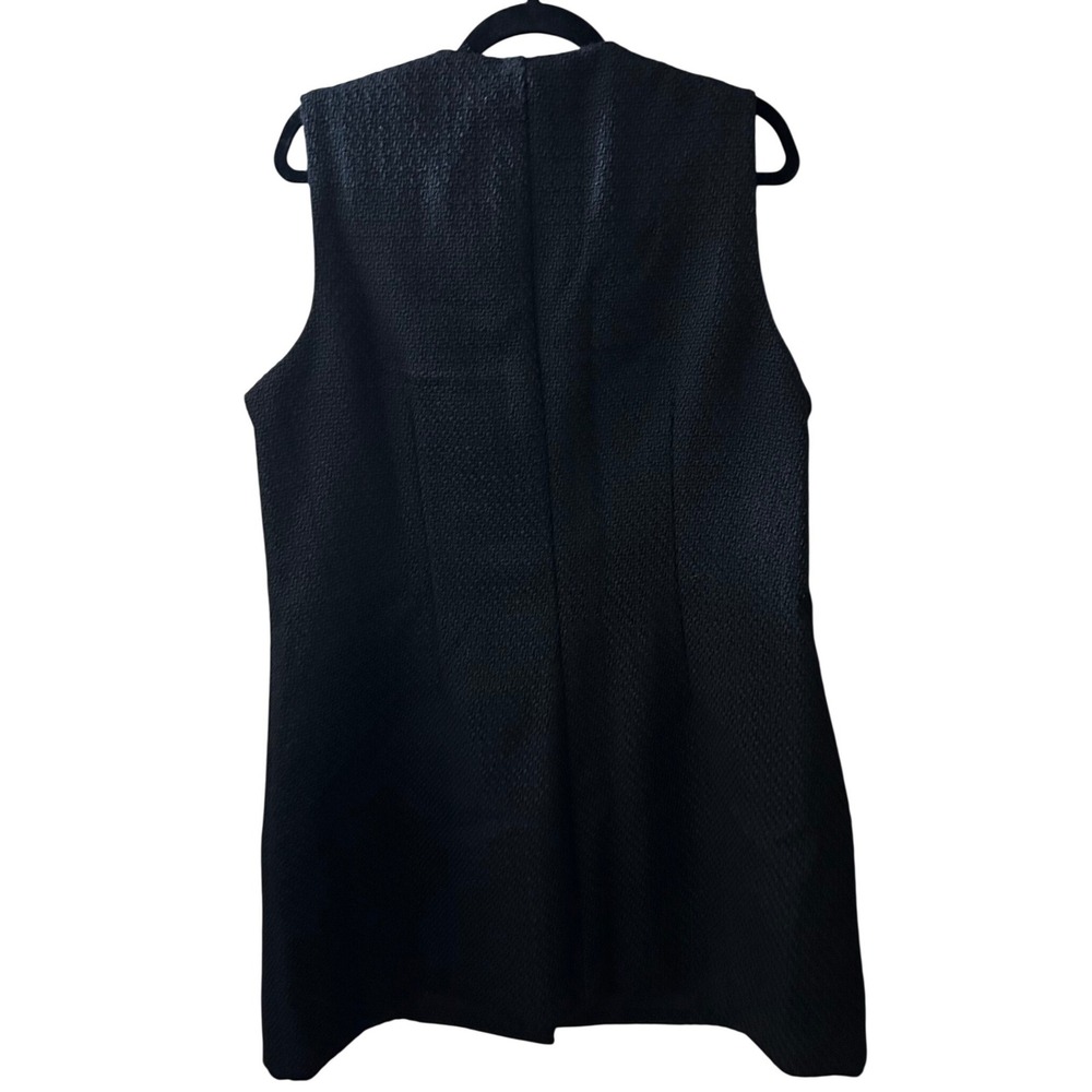 Abercrombie & Fitch Black Mara Button-Front Vest Mini Dress Gold Buttons XL NWT - Picture 4 of 10